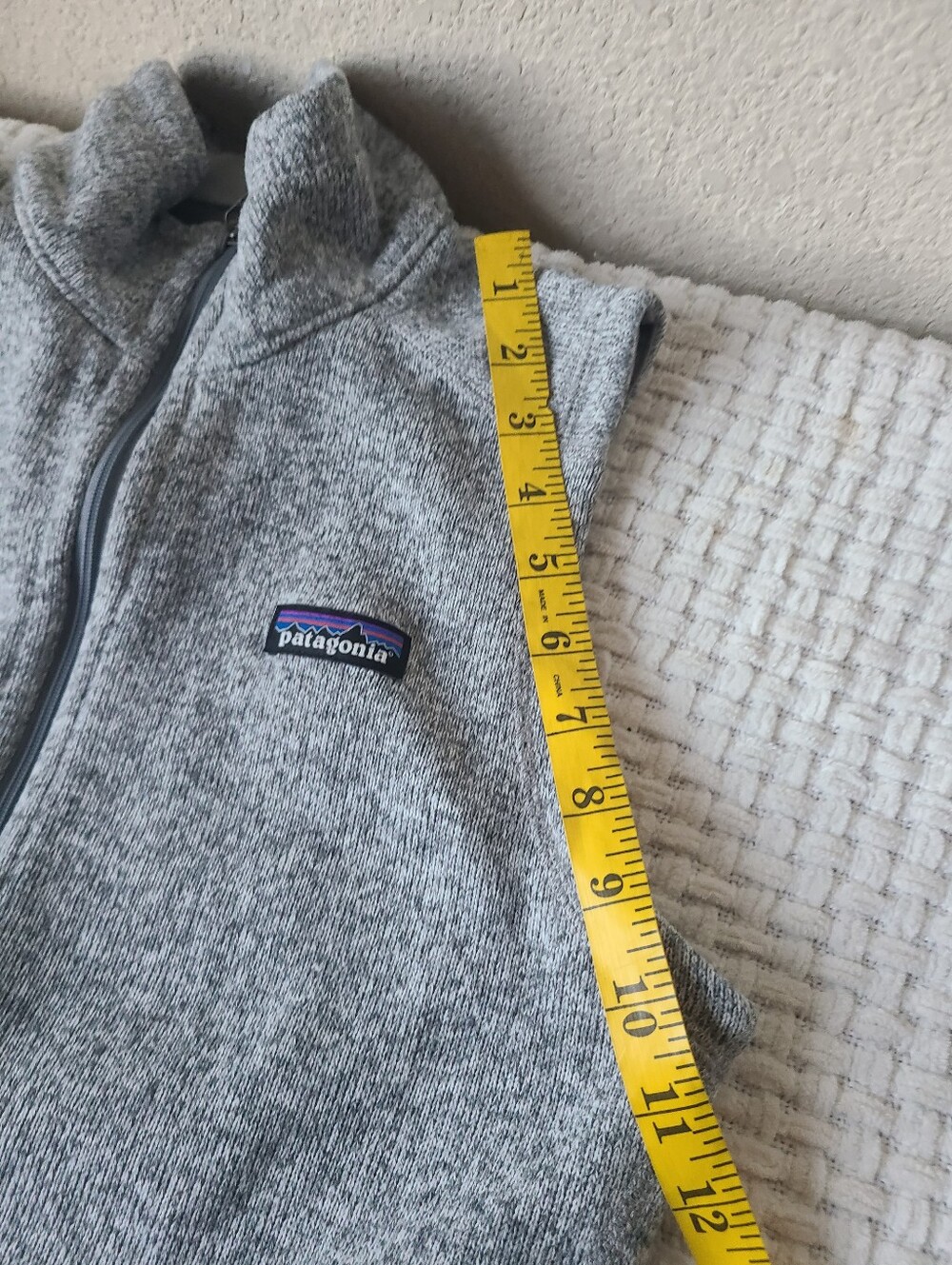 Patagonia Light Gray Full-Zip Fleece Vest Women's Size M - Picture 7 of 9